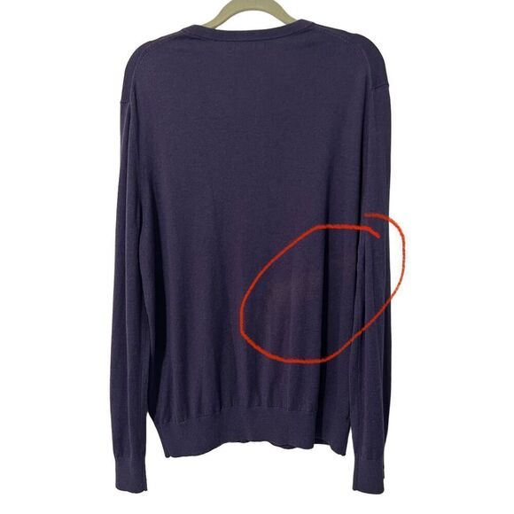 BANANA REPUBLIC Cashmere-Silk Blend XLarge Deep Purple Sweater Men’s - Picture 8 of 8